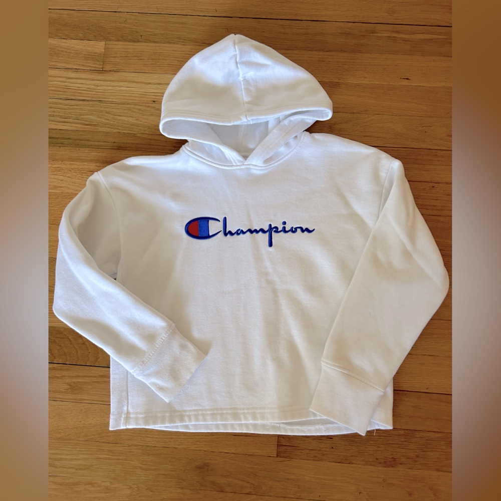 Champion crop hooded sweatshirt kids
